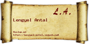 Lengyel Antal névjegykártya
